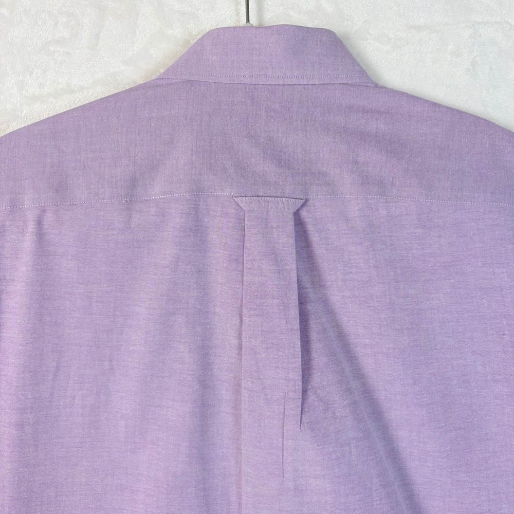 Jos A Bank 1905 Shirt Men Large Purple Excellent Tailored Fit Button Down Oxford - Picture 8 of 12